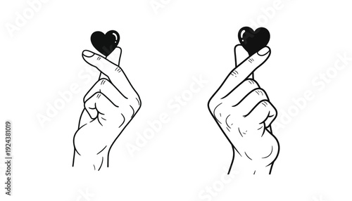 A pair of hands forming a heart shape with their fingers