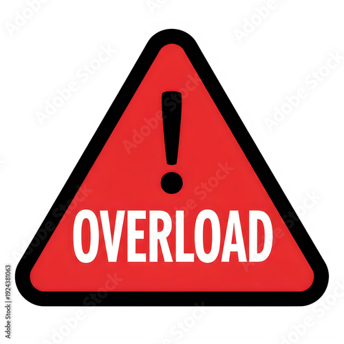 Overload sign isolated on a transparent background