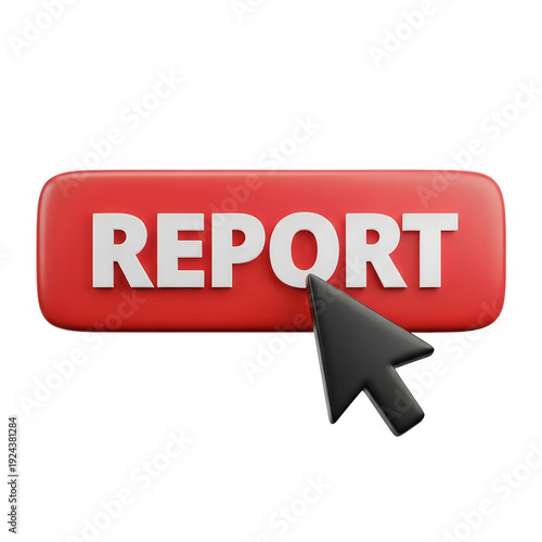Report button isolated on a transparent background