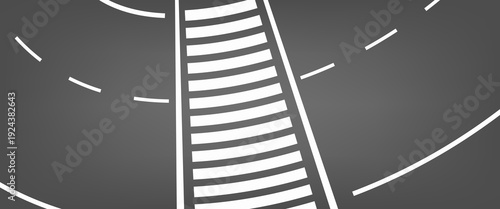 Crosswalk. Pedestrian Crossing Road. Zebra Crossing. Vector Illustration.
