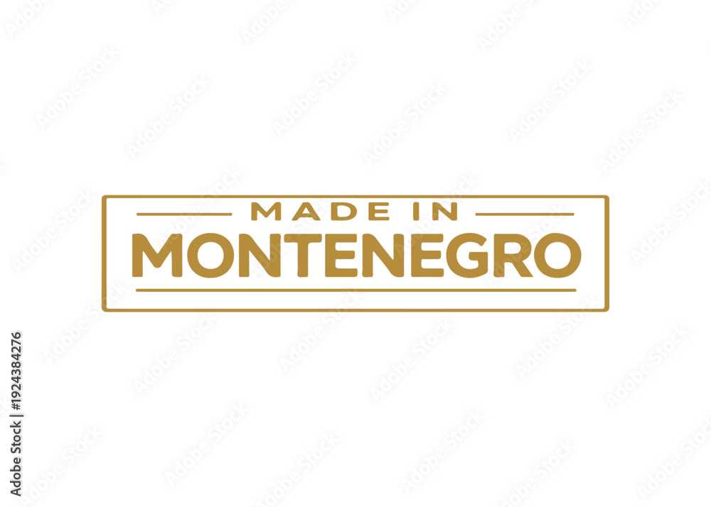 Fototapeta premium Made in Montenegro label vector Made in vector label icon on a white background