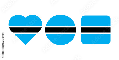 Botswana Flag in Heart, Circle and Square Shapes – National Symbol Vector Illustration Free Download Botswana Flag in Heart, Circle and Square Shapes – National Symbol Vector Illustration - GFXLoad