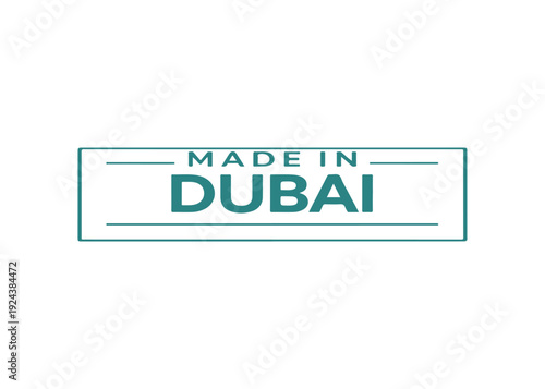 Made in Dubai label vector
Made in vector label icon on a white background
