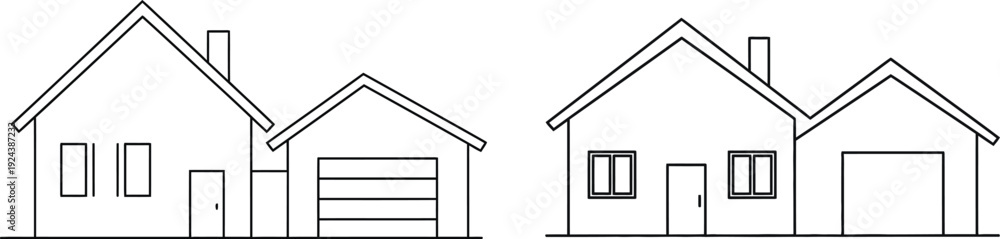 Fototapeta premium Architectural blueprint of a modern house