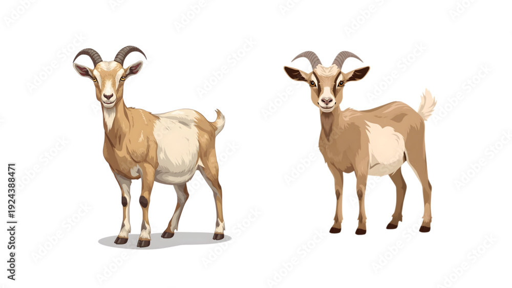 Obraz premium full body goat vector