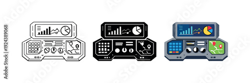 Operational oversight concept depicted by an integrated dashboard console showing unified controls and system modules clearly