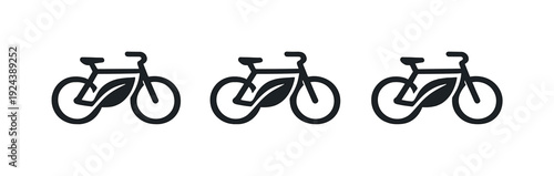Eco-Friendly Bicycle Design. Eco-friendly transport outcome represented by a bicycle combined with a small leaf icon integrated