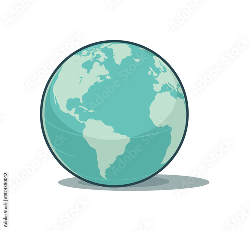 Minimal Globe Abstract. Globespherem inim al shown in astr aight fr ont viewemph asiz ingperfectcir cle andsubtlegeogr aphic bands