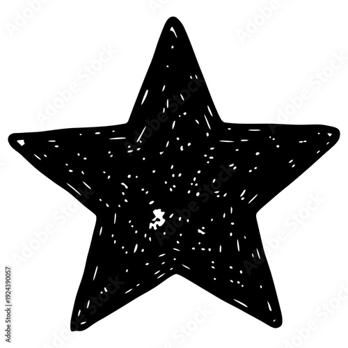 black  star on black background