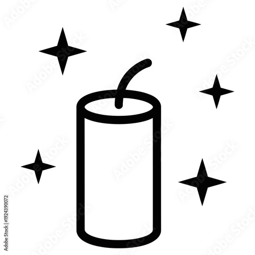 bomb spark vector icon