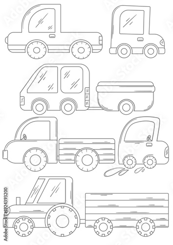 Set of cute illustration. Perfect for kids designs, posters, stickers