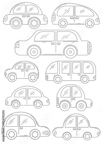 Set of cute illustration. Perfect for kids designs, posters, stickers