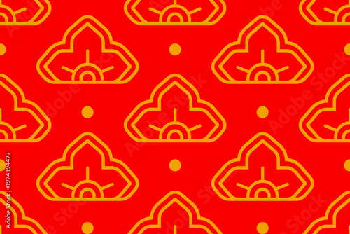 Vector vintage geometric Thai seamless pattern in retro style. Thai ornament.