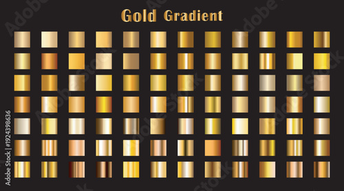 A vibrant gradient display of gold tones arranged in a grid pattern for visual appeal. Vector illustration.