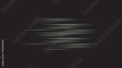 Abstract light streaks against a dark background Vector illustration.