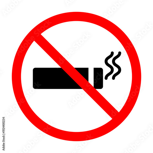 No smoking sign. Vector clipart isolated on white background.
