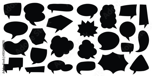 Collection of various speech bubbles and quote blurbs