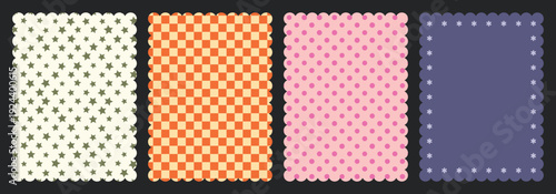 Crochet patterns in four colors