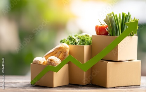 Wallpaper Mural Rising Food Prices and Security Challenges Illustrated with Fresh Produce Torontodigital.ca