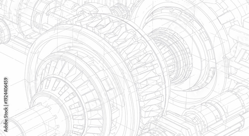Obraz na płótnie Abstract geometric pattern with intricate lines and shapes creating a complex design