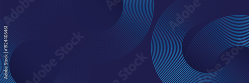 Abstract blue background with blue glowing diagonal geometric lines. Modern shiny blue rounded rectangle lines pattern. Minimalist graphic design. Futuristic technology concept