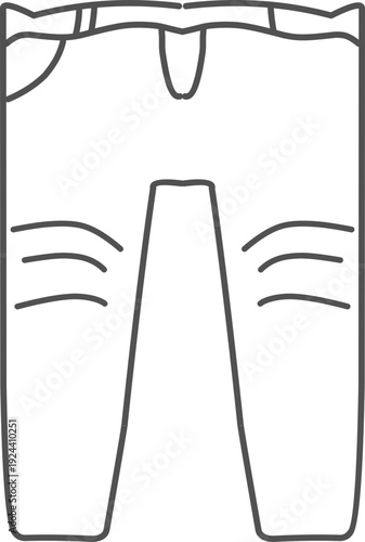 Pent icon vector Pattern Pent Garments Outline Icon. clothes icon short and clothing, Pent icon vector Pent outline vector icon which can easily edit Pent outline vector icon which can easily edit.