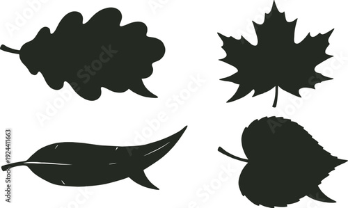 Leaf speech bubbles for eco friendly communication concept