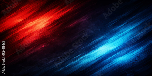 Abstract red and blue background featuring a colorful motion design of light waves and energy lines with a curved texture for an artistic wallpaper backdrop