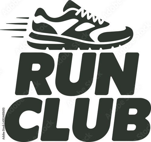 Running shoe with motion lines, athletic footwear for exercise, jogging, sports training