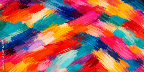 Vibrant abstract watercolor spectrum creates a vivid swirl of paint and light in a surreal rainbow fractal pattern with motion blur and decorative textures for an artistic backdrop wallpaper