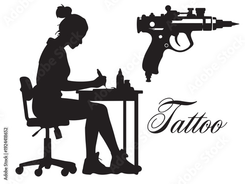 Editable Tattoo Silhouette Vector File