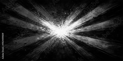 Abstract dark blue grunge background features a digital fractal pattern with an energy burst of light rays and motion blur texture for an artistic wallpaper design