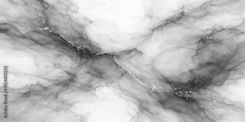 Abstract black and white landscape texture of human skin blending into a cold winter scene with smoke and water splash