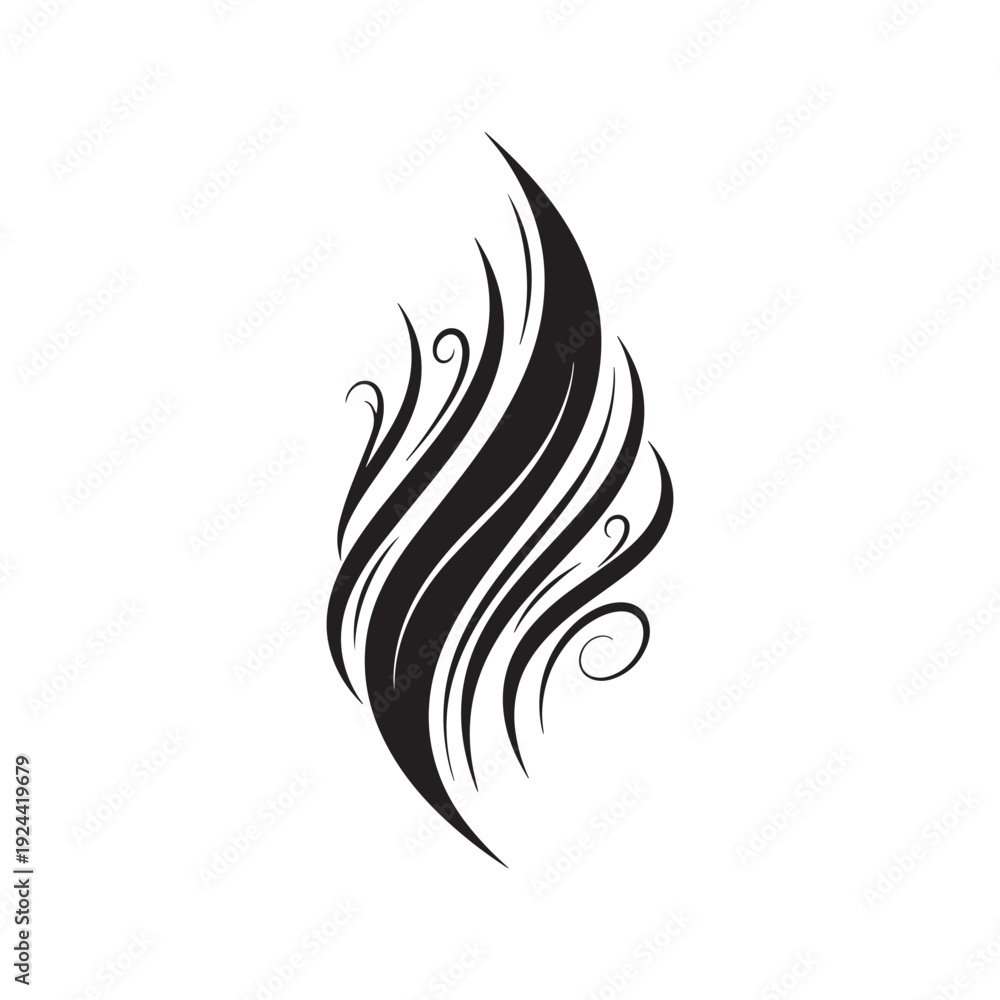 Obraz premium Fire Ornament Silhouette Icon