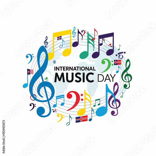 International Music Day Musical Notes Symbols.