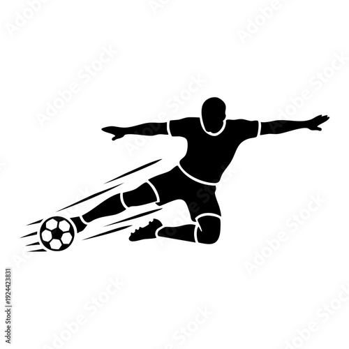 Football player sliding tackle motion