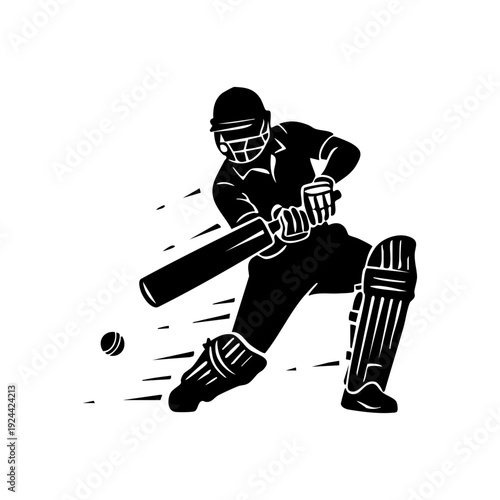 Batsman playing a sweep shot