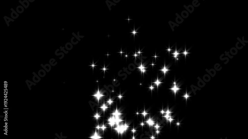 Wallpaper Mural Glowing 2d star sparkle animation with doodle cartoon twinkling stars and glitter burst effect for magic transition or overlay on black screen background high resolution 4k video footage. 4k Torontodigital.ca