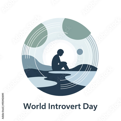 Person sitting alone in contemplation mood.