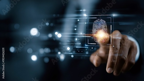 Fingerprint scanning for secure digital identity authentication