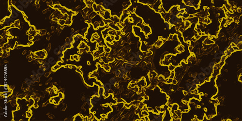 abstract glowing gold topographic map background with neon yellow liquid lines and dark textured digital art wallpaper