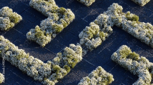 Architectural Greenery: A captivating view of a unique architectural structure or design, where lush greenery seamlessly integrates into the building's facade.