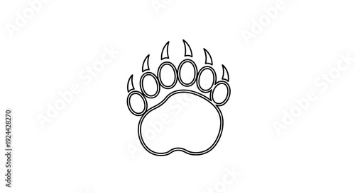 Bear Paw Print Outline