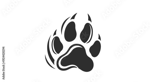 Stylized Wolf Paw Print