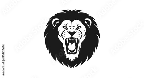 Fierce Lion Head Roaring