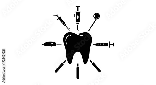 Dental Health And Tools Icon