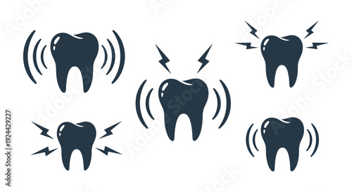 Tooth Pain And Sensitivity Icons