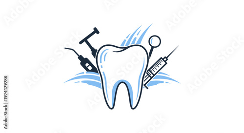 Dental Tools And Tooth Logo