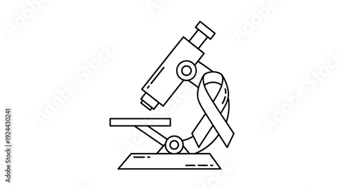Microscope With Awareness Ribbon