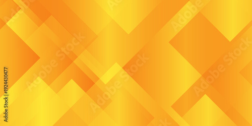 Abstract geometric background with overlapping yellow and orange diamond shapes. Modern bright digital vector pattern.